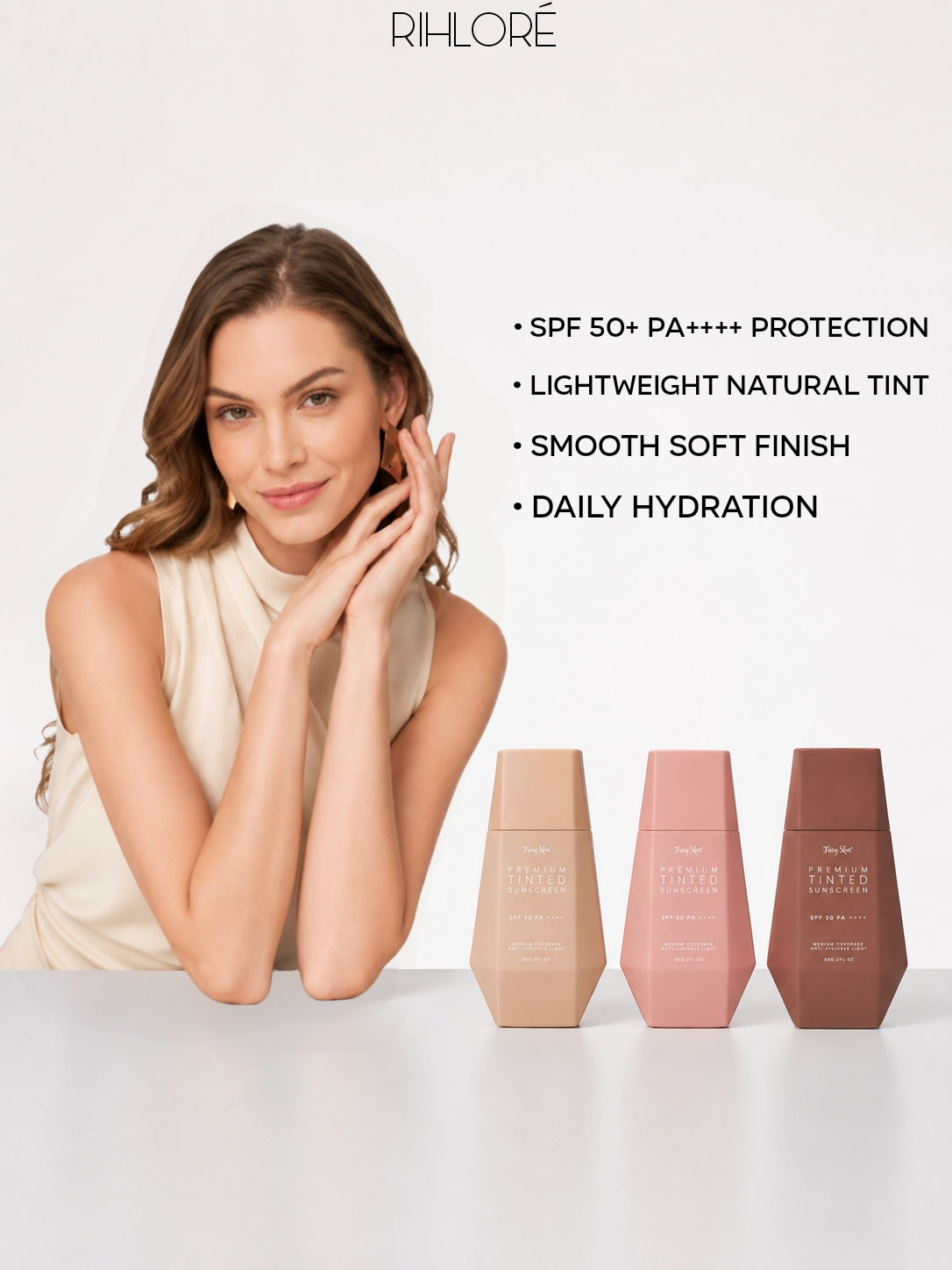 Fairy Skin Premium Tinted Sunscreen SPF 50+ | Lightweight Daily UV Protection with Natural Skin Tint