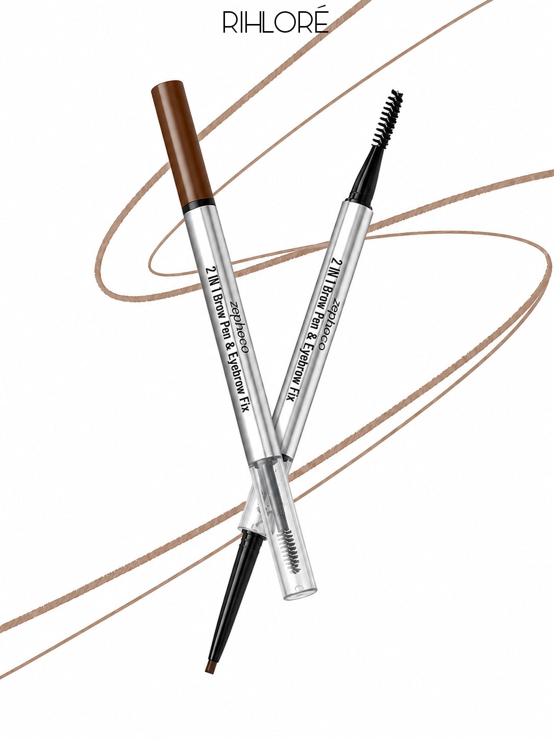 2-in-1 Brow Pen & Eyebrow Fix — Precision Liner + Setting Gel