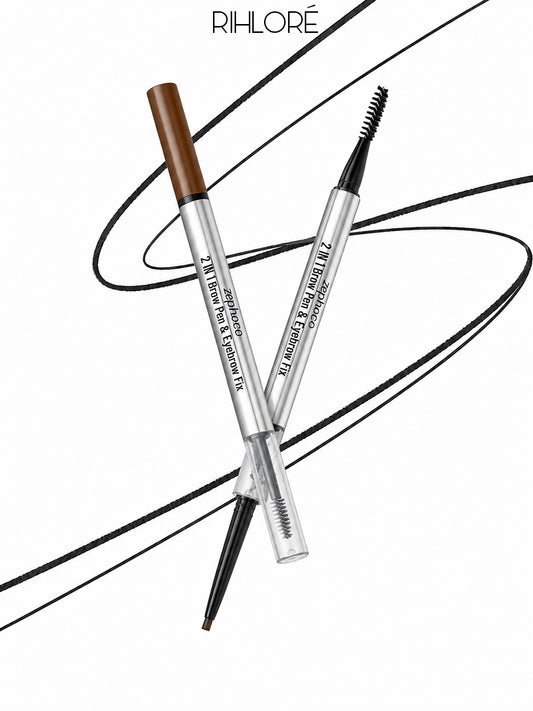 2-in-1 Brow Pen & Eyebrow Fix — Precision Liner + Setting Gel